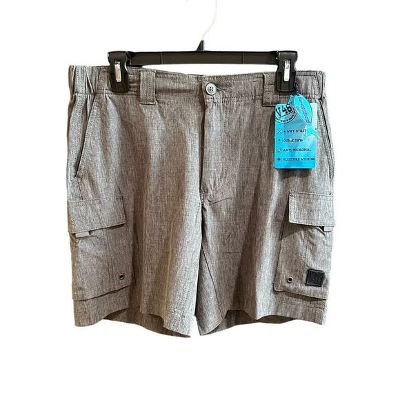 NEW V46 Vintage 1946 Mens FISHER Performance Cargo Shorts Size 33 (DD) - Picture 2 of 8